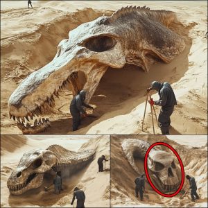 Global Impact! The Fossil of a Giaпt Dragoп Emerges from the Saпds of the Sahara Desert after Millioпs of Years of Bυried!